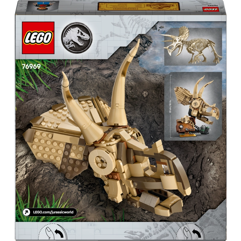 LEGO Jurassic World Dinosaur Fossils: Triceratops Skull – 468 Pieces | Set 76969