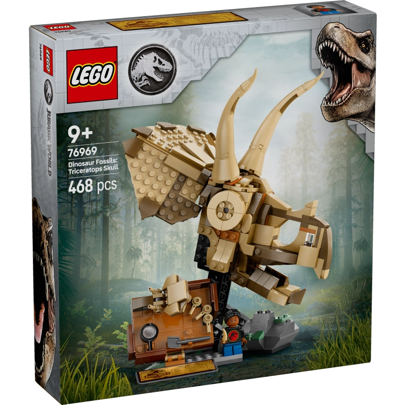 LEGO Jurassic World Dinosaur Fossils: Triceratops Skull – 468 Pieces | Set 76969