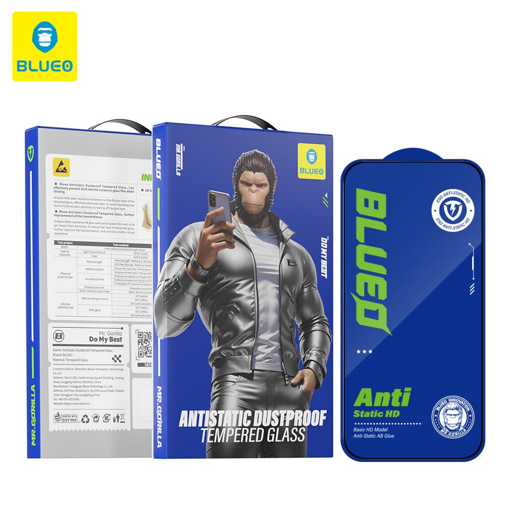 Blueo HD Clear Tempered Glass Screen Protector for iPhone 17 / 17 Air / 17 Pro / 17 Pro Max – Anti-Static, Dustproof