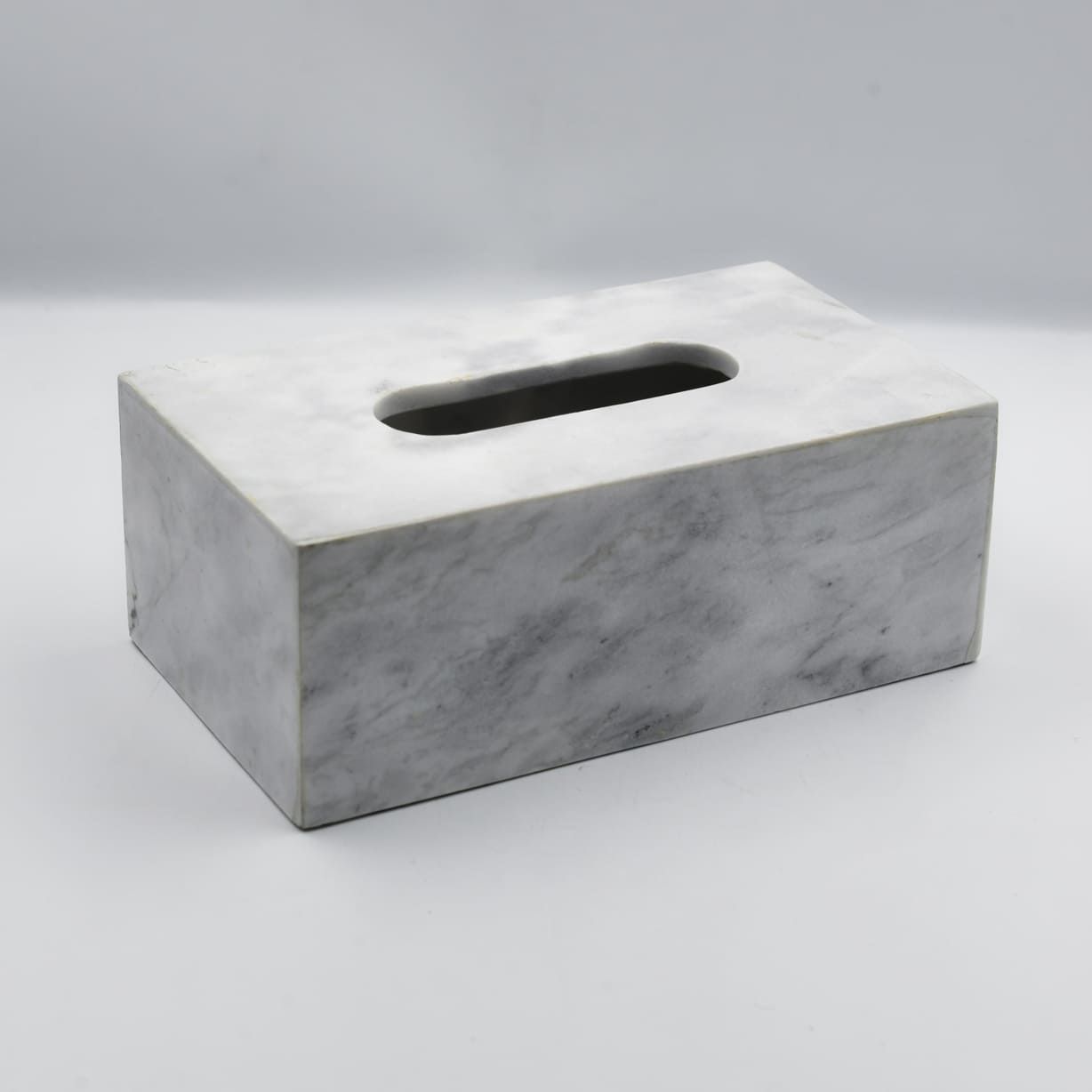 ARMN Carrera Rectangular Tissue Box - White Elegant