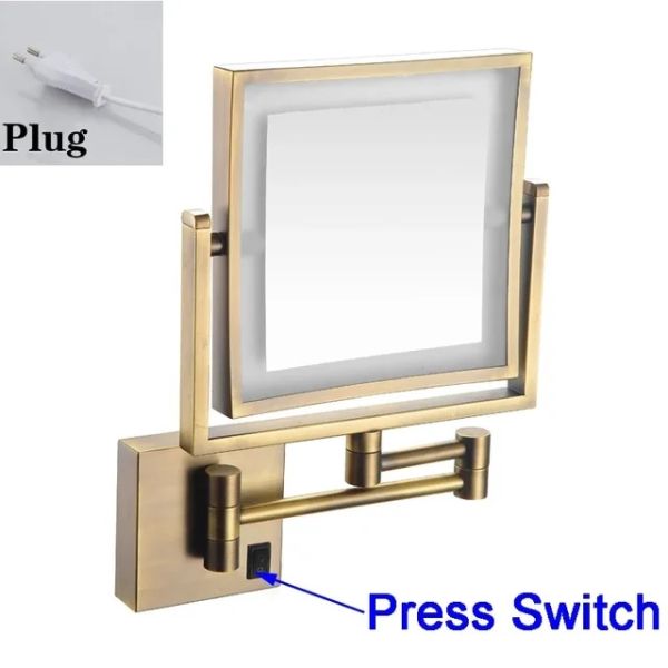 ARMN 5X Magnifying Mirror with LED Light – Bronze