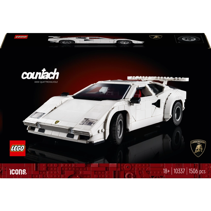 LEGO Icons Lamborghini Countach 5000 Quattrovalvole – 1506 Pieces | Set 10337 (Rare Edition)