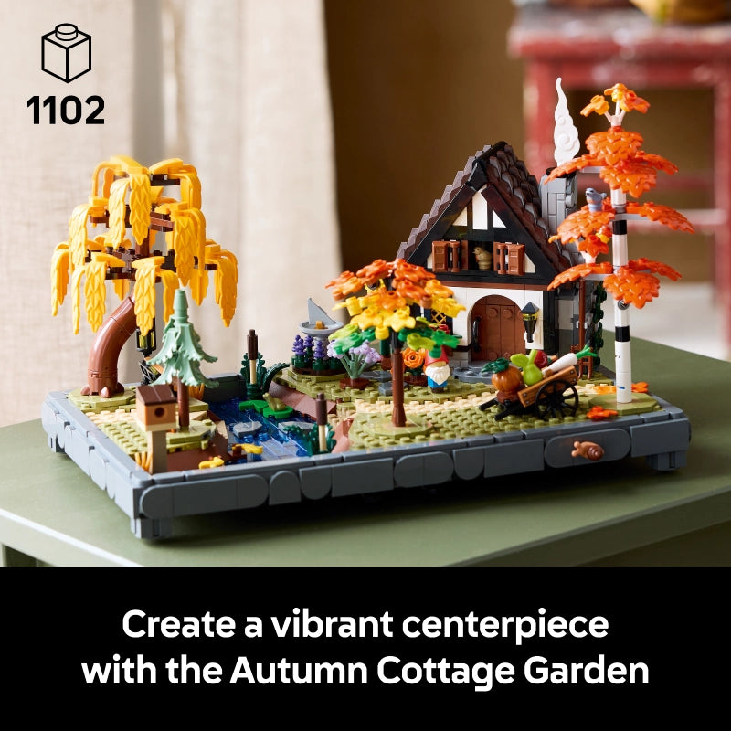 LEGO Icons Autumn Cottage Garden – 1102 Pieces | Set 11372