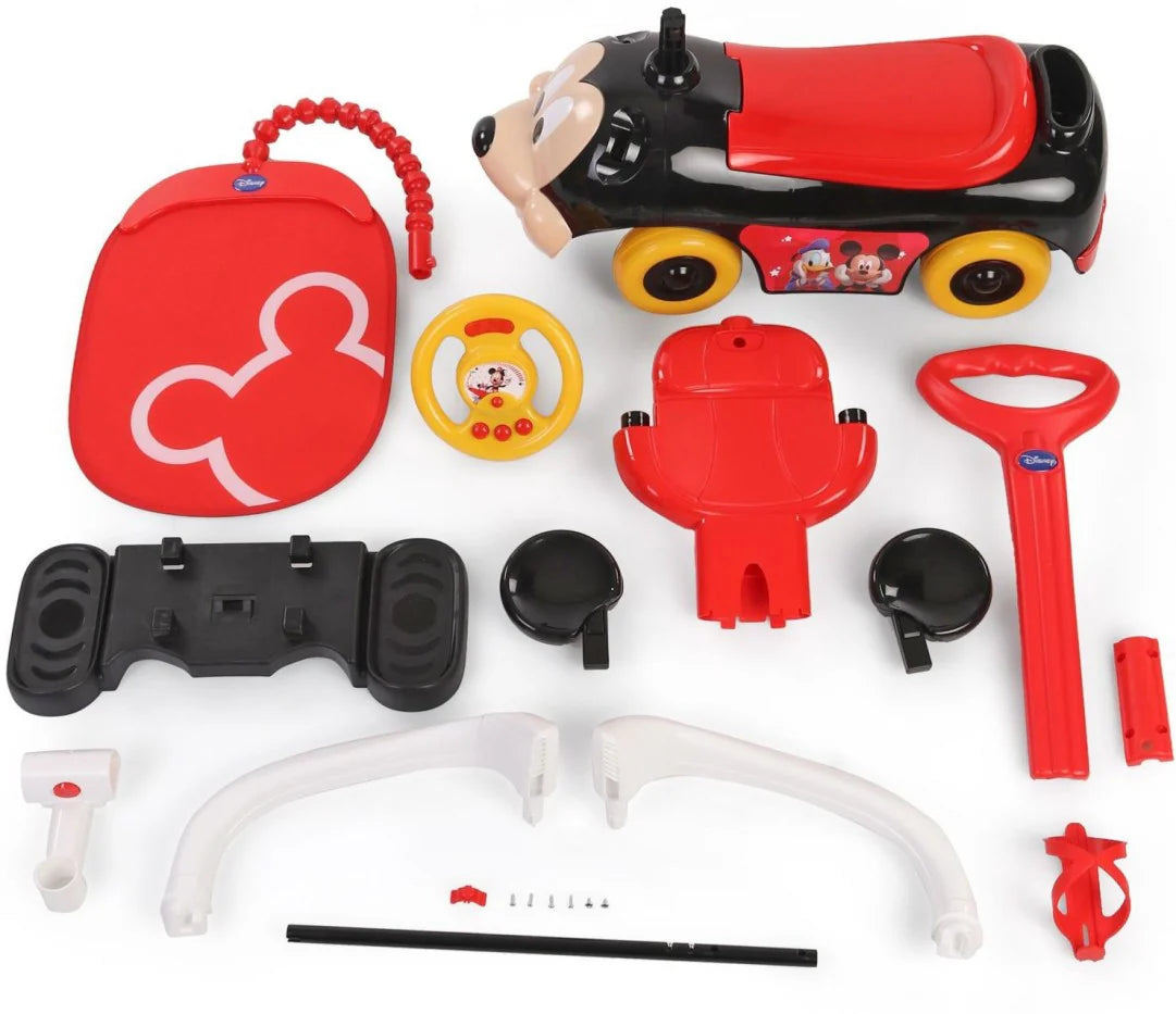 Disney Mickey Push Car with Handle & Umbrella 3-in-1 Ride