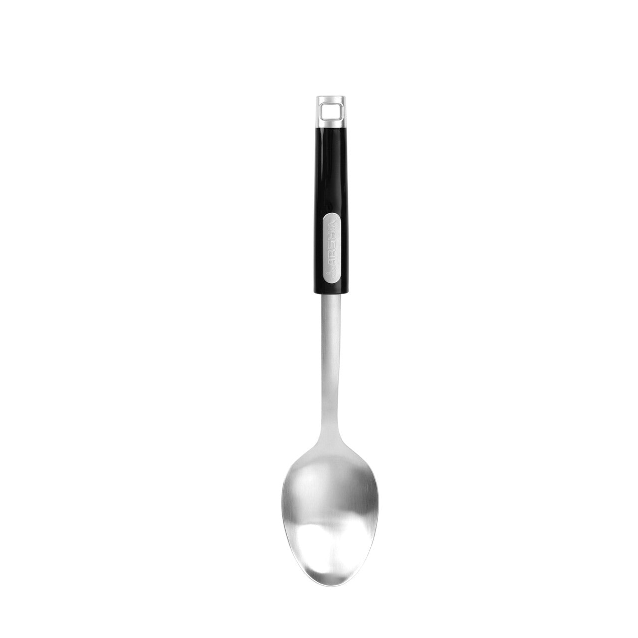 Arshia Solid Stainless Steel Spoon – Rust-Resistant Head with Non-Slip Ergonomic Handle for Daily Cooking