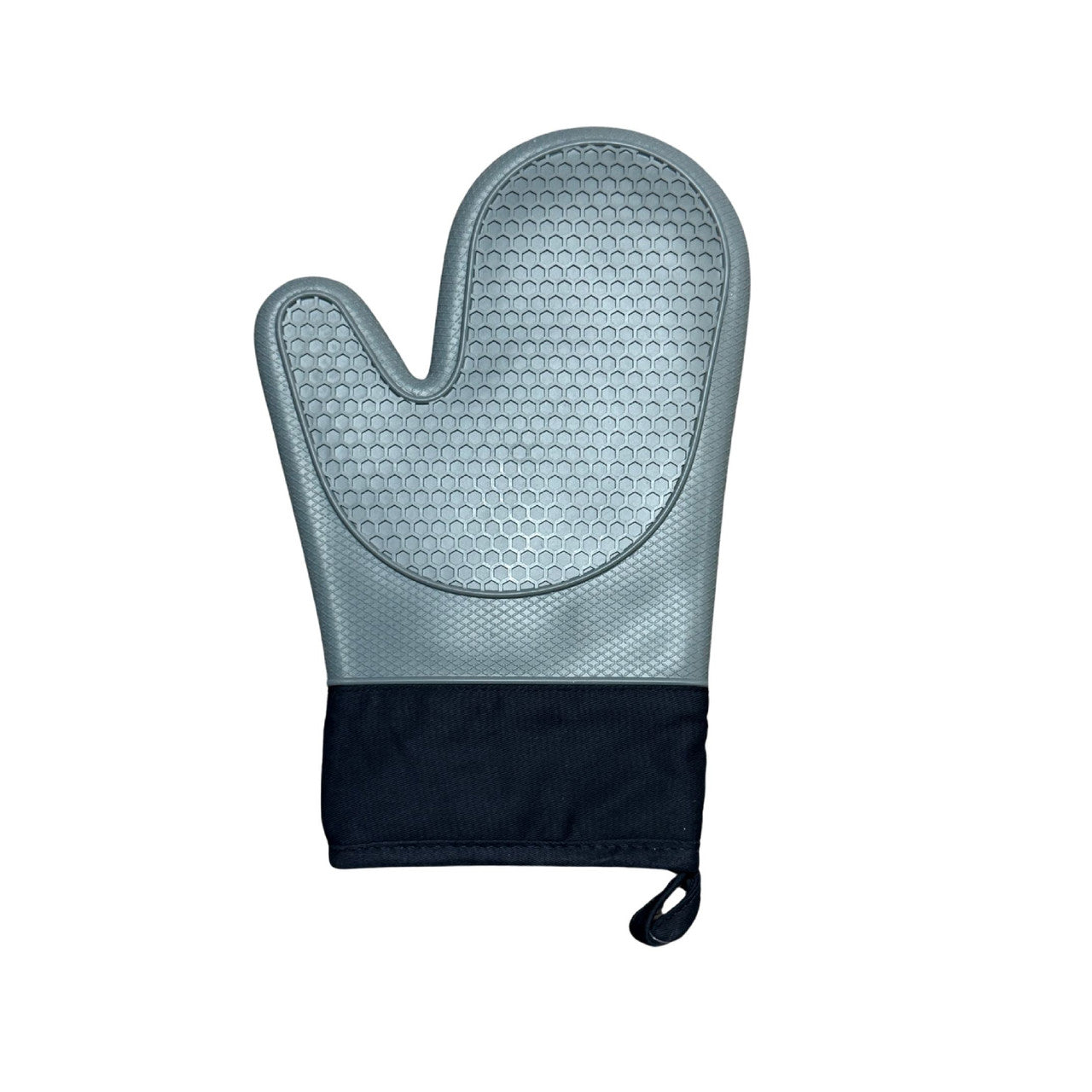 Arshia Grey Silicone Oven Glove – Heat-Resistant with Cotton-Polyester Lining & Non-Slip Grip
