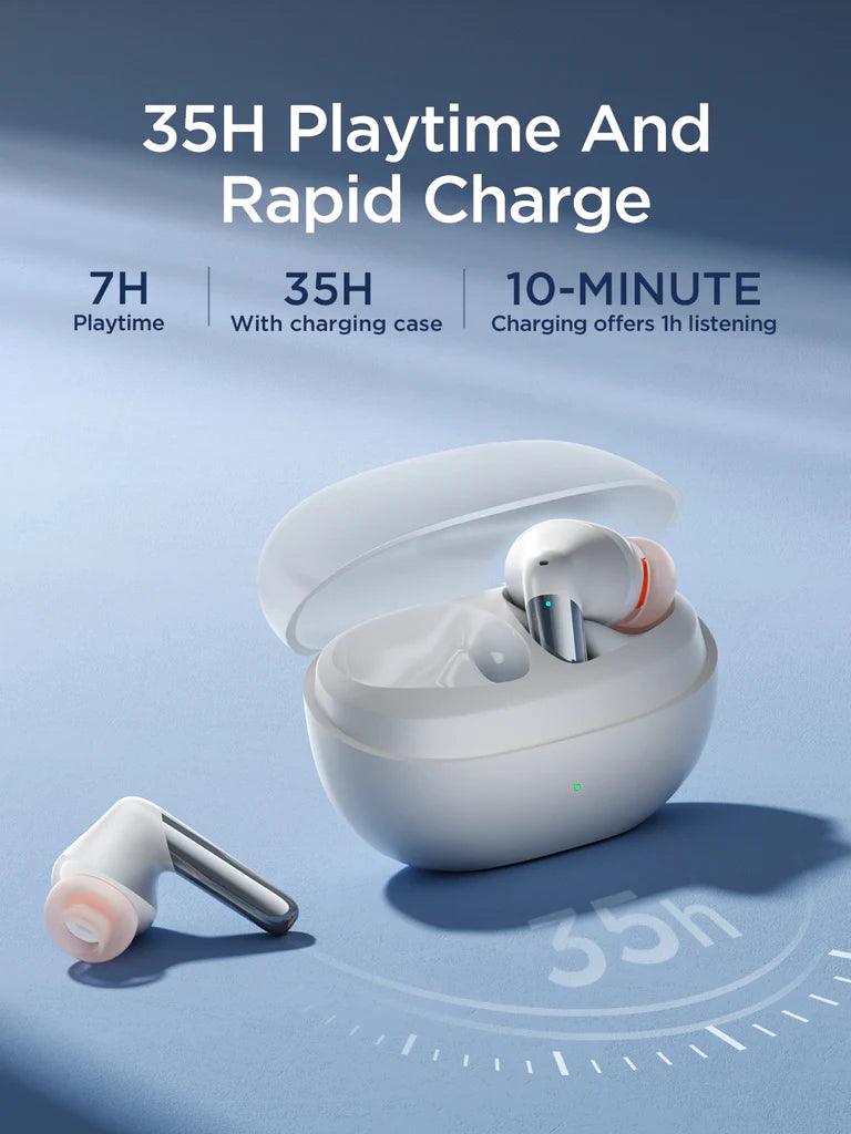 Joyroom JR BB1 True Wireless Earbuds ENC Noise Reduction -  Black & White