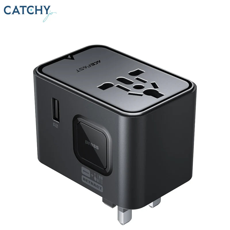 ACEFAST Z8 PD45W GaN 5-Port Charging Adapter (3×USB-C + 2×USB-A)