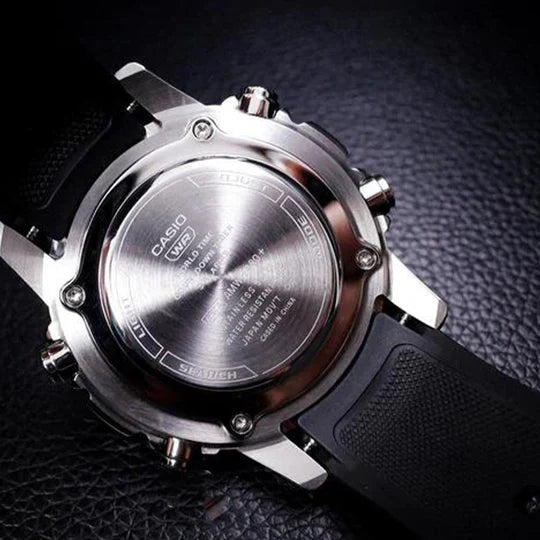 Casio AMW-880-1A  Black Rubber Black Dial for Men