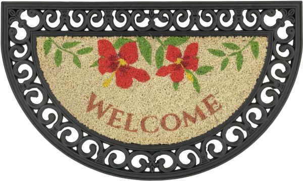 Astra Coco Relief Half Round Door Mat 45×75 cm