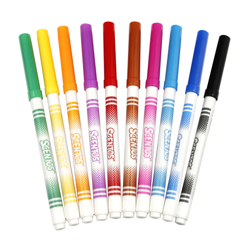 SCENTOS 10 FINE LINE MARKERS - Bold