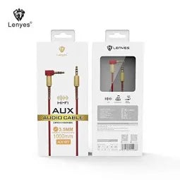 Lenyes AX-87 AUX Cable – 3.5mm Stereo Audio with Clean Sound