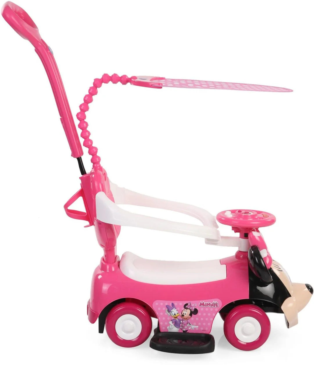 Disney Minnie Push Car with Handle & Umbrella 3-in-1 Ride