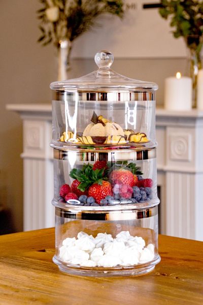 Edzard Vigo 3-Tier Crystal Glass Stand 40cm - Elegant & Luxury