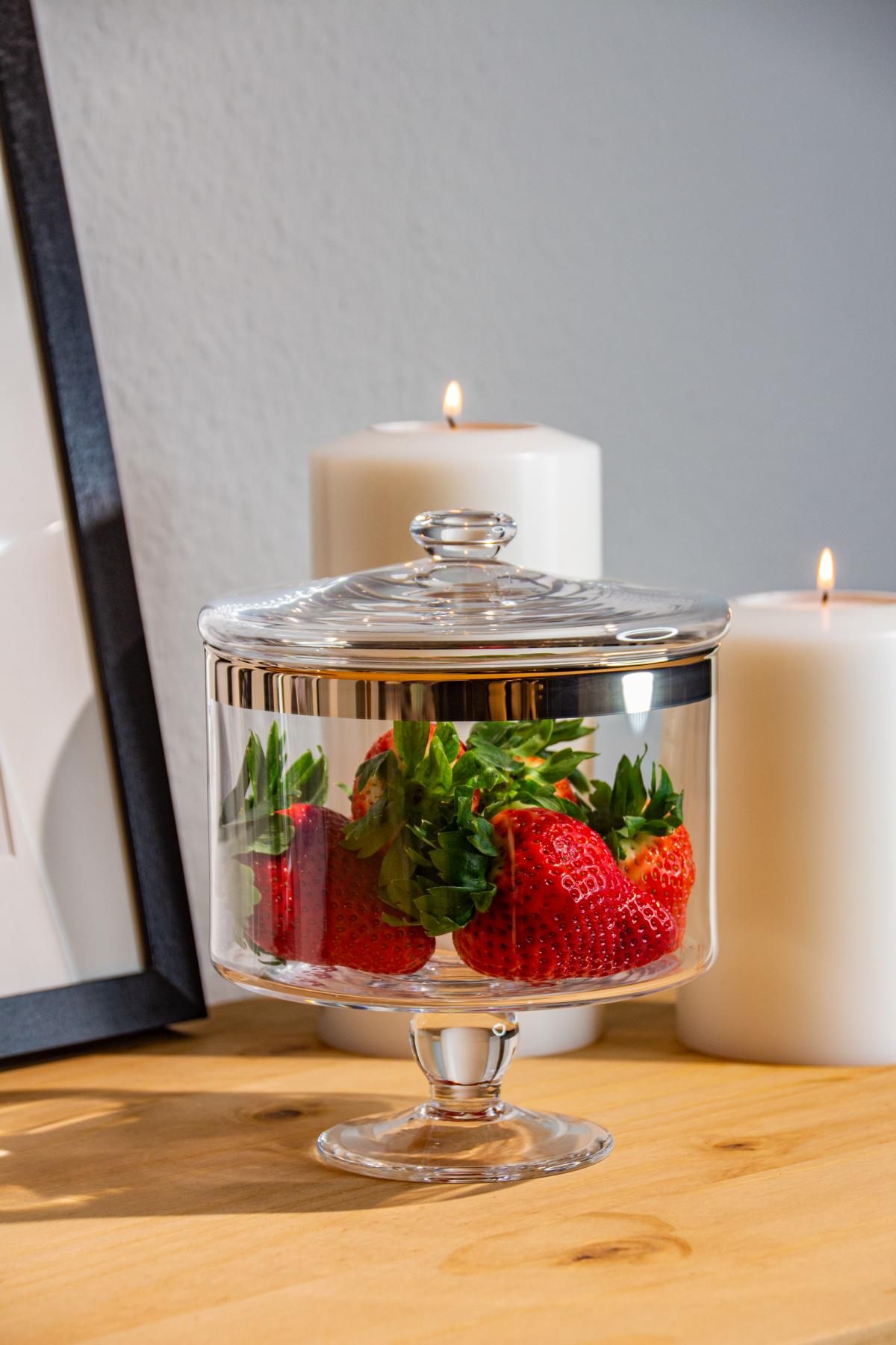 Edzard Erik 19cm Crystal Glass Jar with Lid - Elegant & Luxury