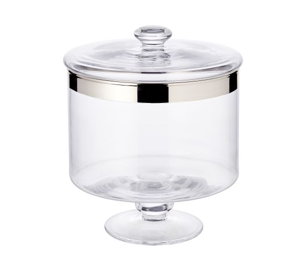 Edzard Erik 19cm Crystal Glass Jar with Lid - Elegant & Luxury