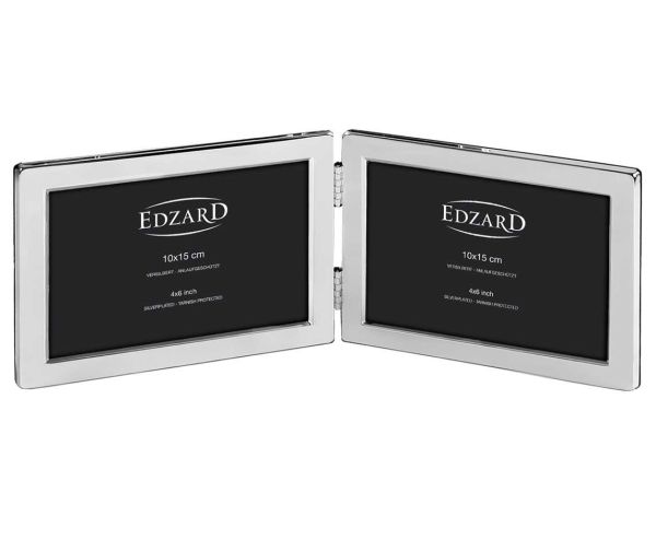 Edzard Salerno Double Silver-Plated Photo Frame 10×15cm