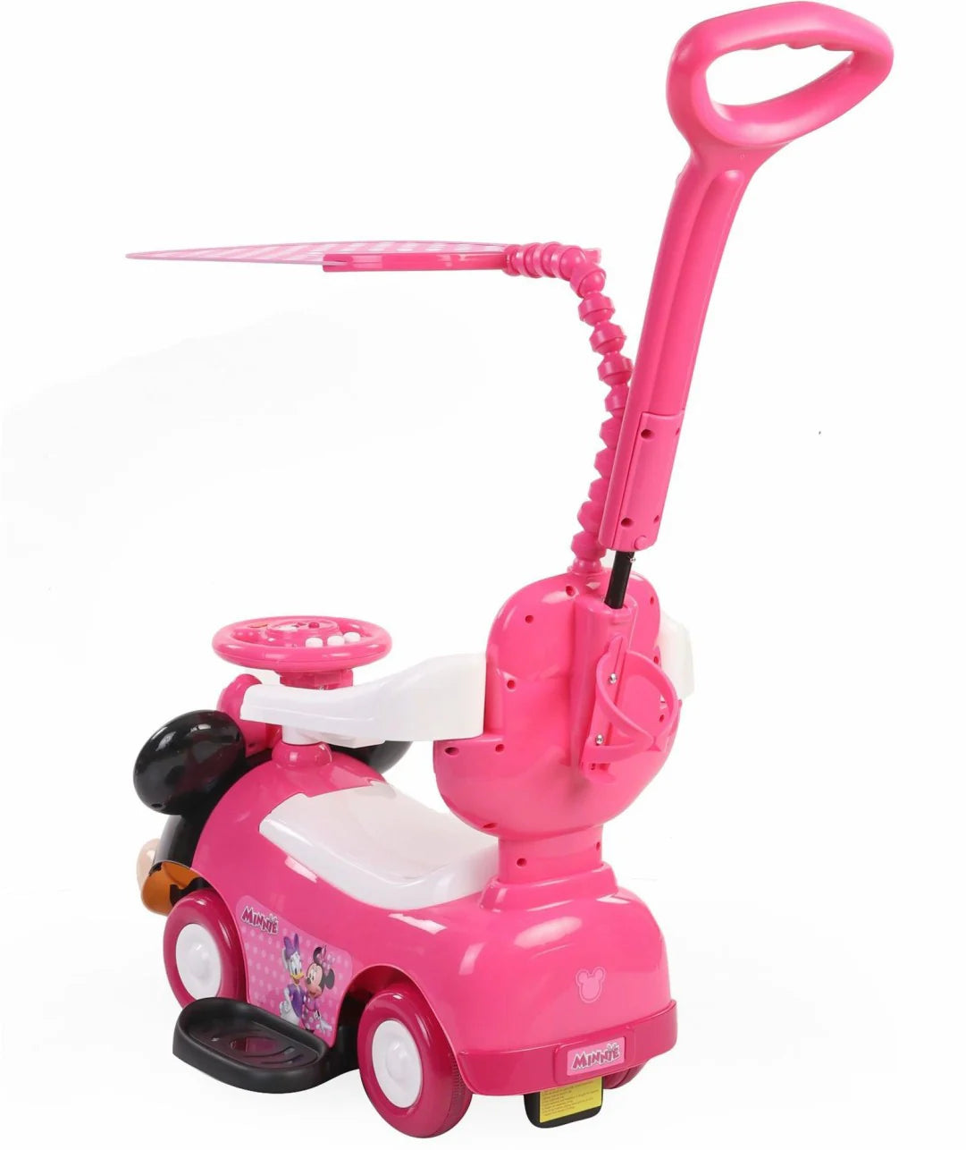 Disney Minnie Push Car with Handle & Umbrella 3-in-1 Ride