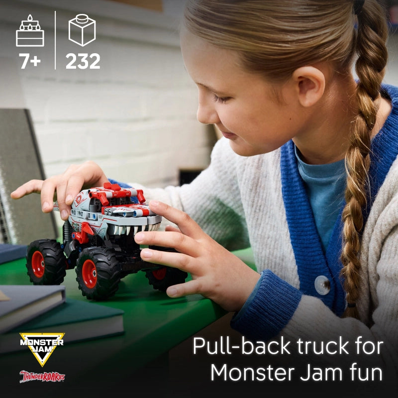 LEGO Technic Monster Jam Thunder Raurus Pull-Back – 232 Pieces | Set 42200