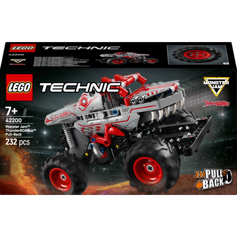 LEGO Technic Monster Jam Thunder Raurus Pull-Back – 232 Pieces | Set 42200