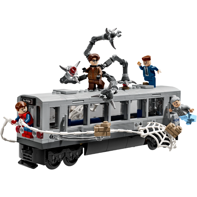 LEGO Marvel Spider-Man vs. Doc Ock Subway Train Scene – 393 Pieces | Set 76321