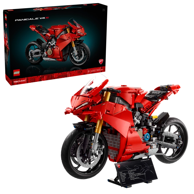 LEGO Technic Ducati Panigale V4 S Motorcycle – 1603 Pieces | Set 42202
