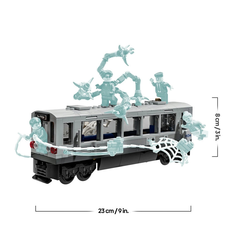 LEGO Marvel Spider-Man vs. Doc Ock Subway Train Scene – 393 Pieces | Set 76321
