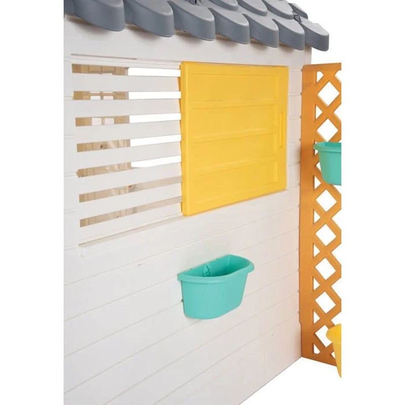 Dolu Garden Playhouse with Fence – Kids Outdoor Play House