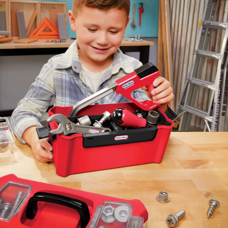 Little Tikes Creative Construction Tool Box Set – Kids Building & Tool Play Set