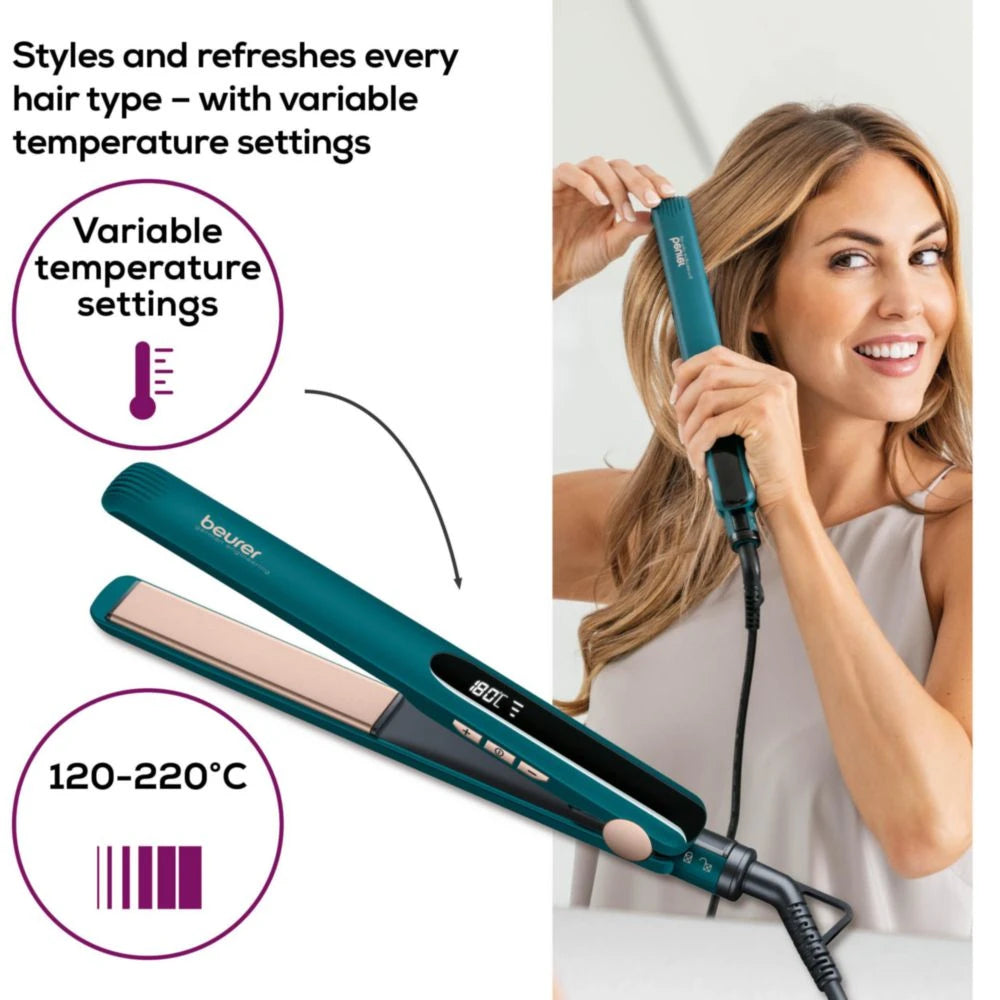 Beurer HS 50 Ocean Hair Straightener Keratin Ceramic Coating