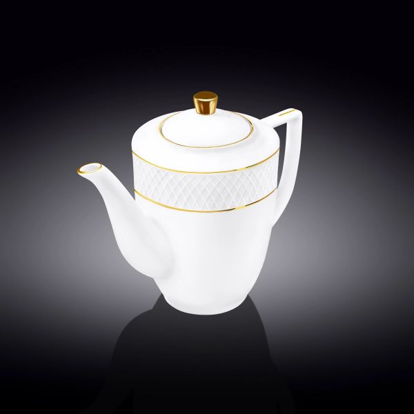 Wilmax Diamond Coffee Pot - White & Gold