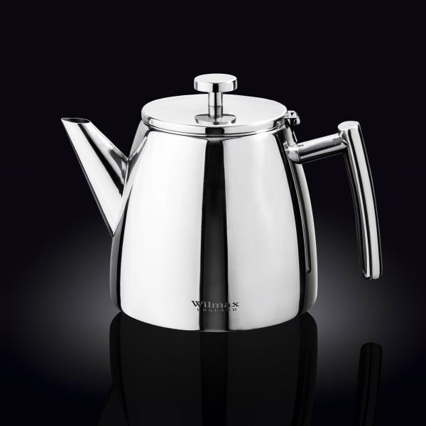 Wilmax 1200ml Steel Teapot with Infuser - Elegant Design