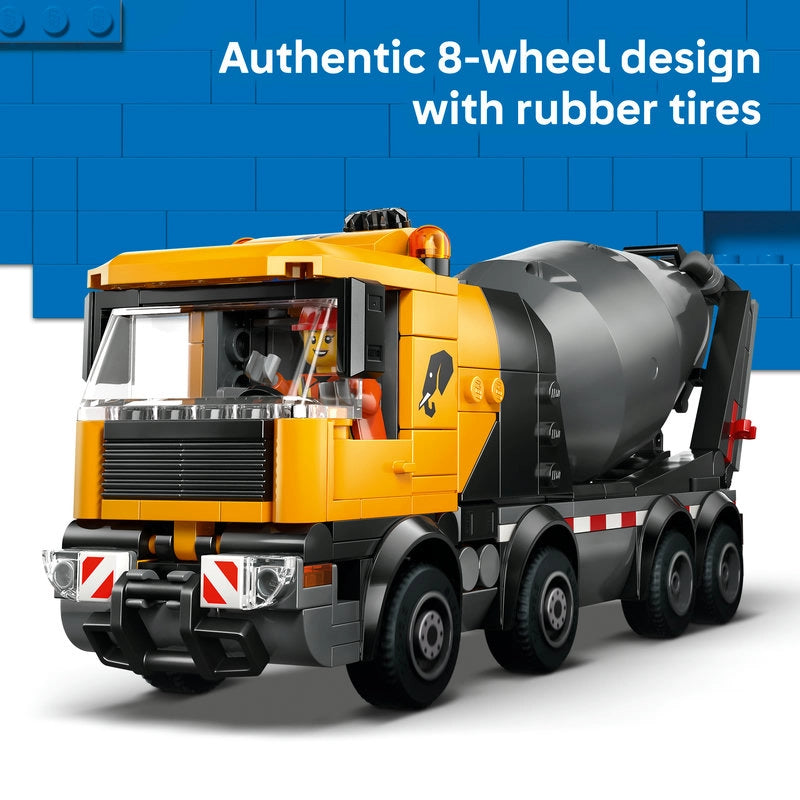 LEGO City Cement Mixer Truck – 371 Pieces | Set 60478