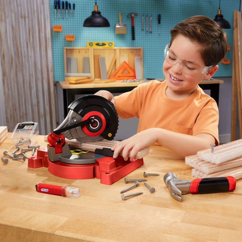 Little Tikes Creative Construction Power Cuts Set – Kids Woodworking Play Set