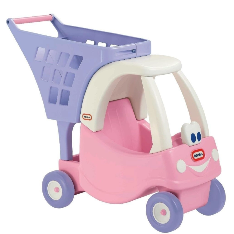 Little Tikes Princess Cozy Shopping Cart – Kids Pretend Play Grocery Cart