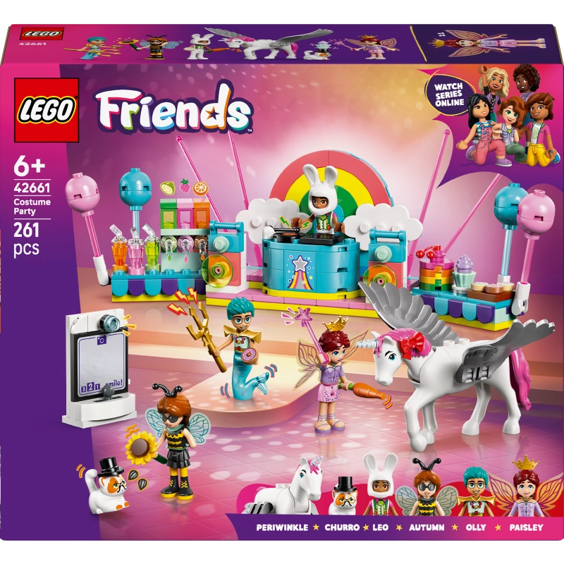 LEGO Friends Costume Party with Unicorn & Fairy – 261 Pieces | Set 42661