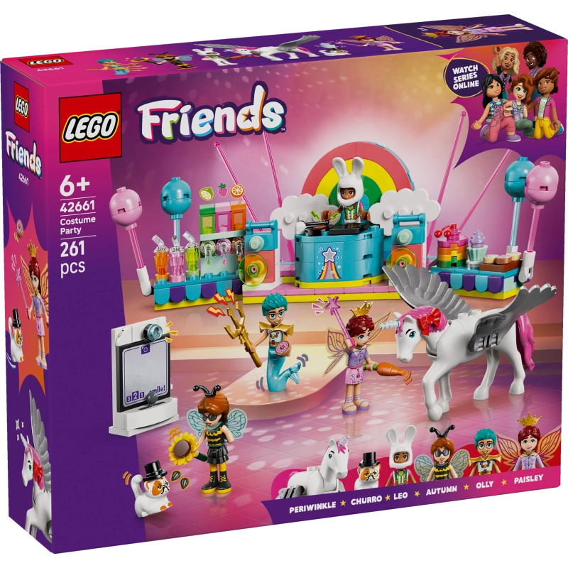 LEGO Friends Costume Party with Unicorn & Fairy – 261 Pieces | Set 42661