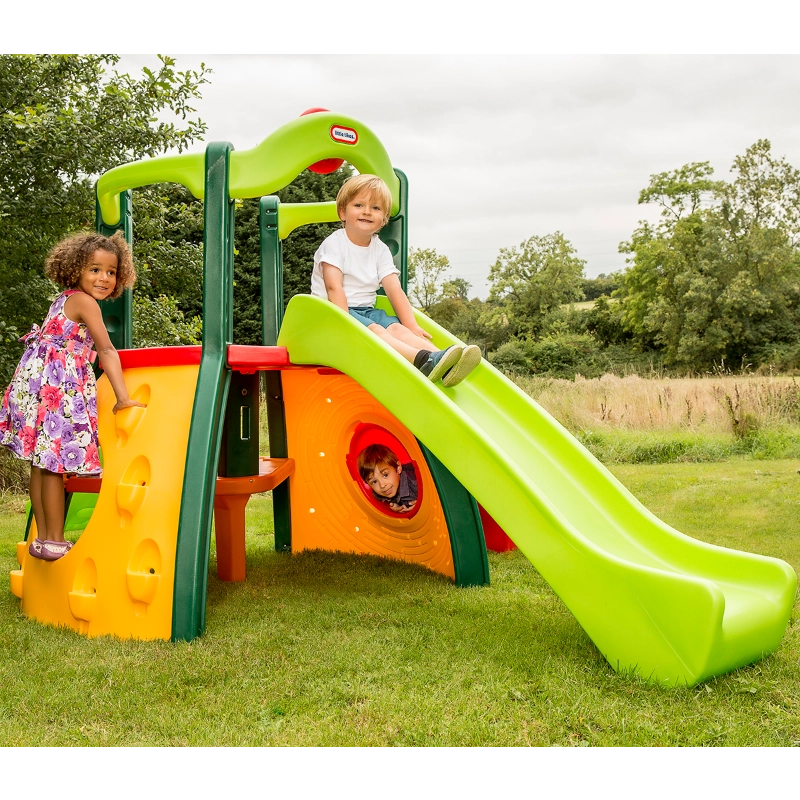 Little Tikes Double Decker Super Slide – Green | Kids Outdoor Play Set with 2M Slide