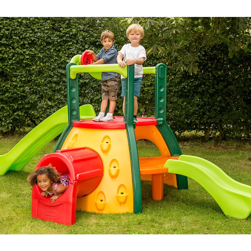 Little Tikes Double Decker Super Slide – Green | Kids Outdoor Play Set with 2M Slide