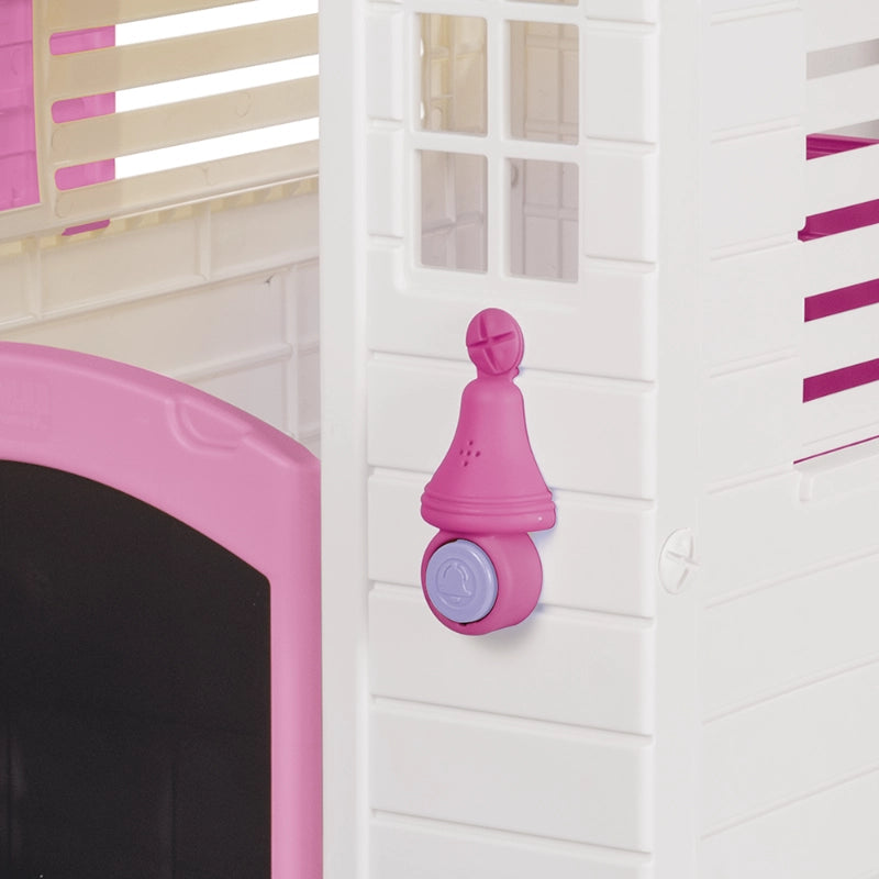 Dolu Garden Playhouse with Fence – Pink | Girls Outdoor Play House