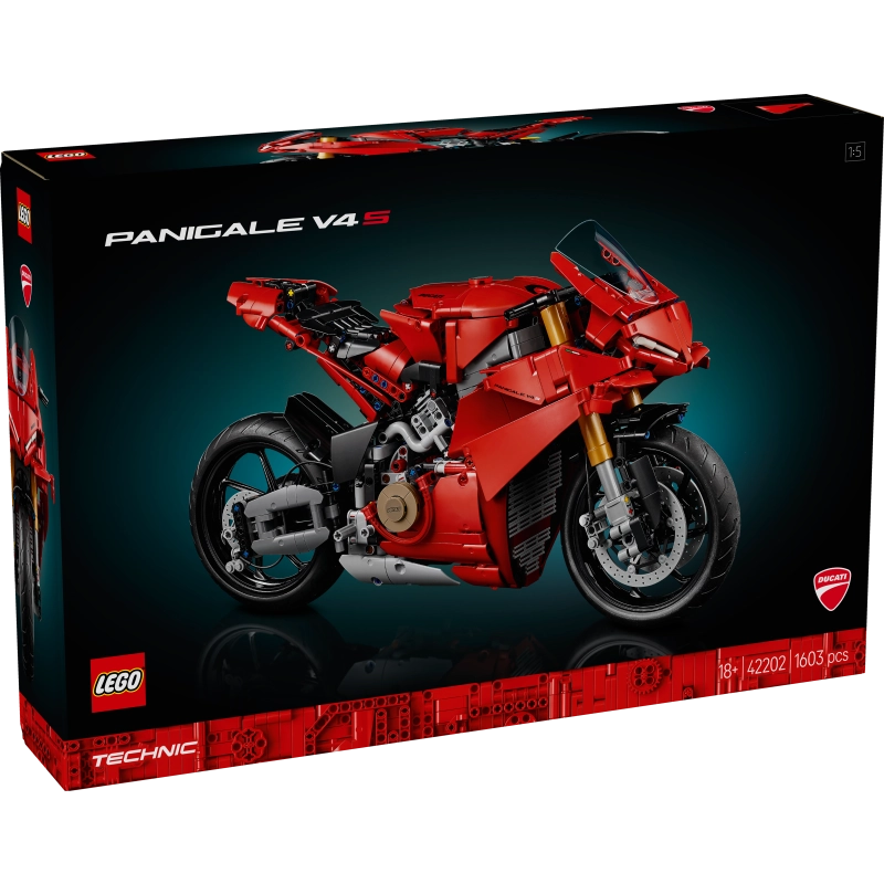 LEGO Technic Ducati Panigale V4 S Motorcycle – 1603 Pieces | Set 42202