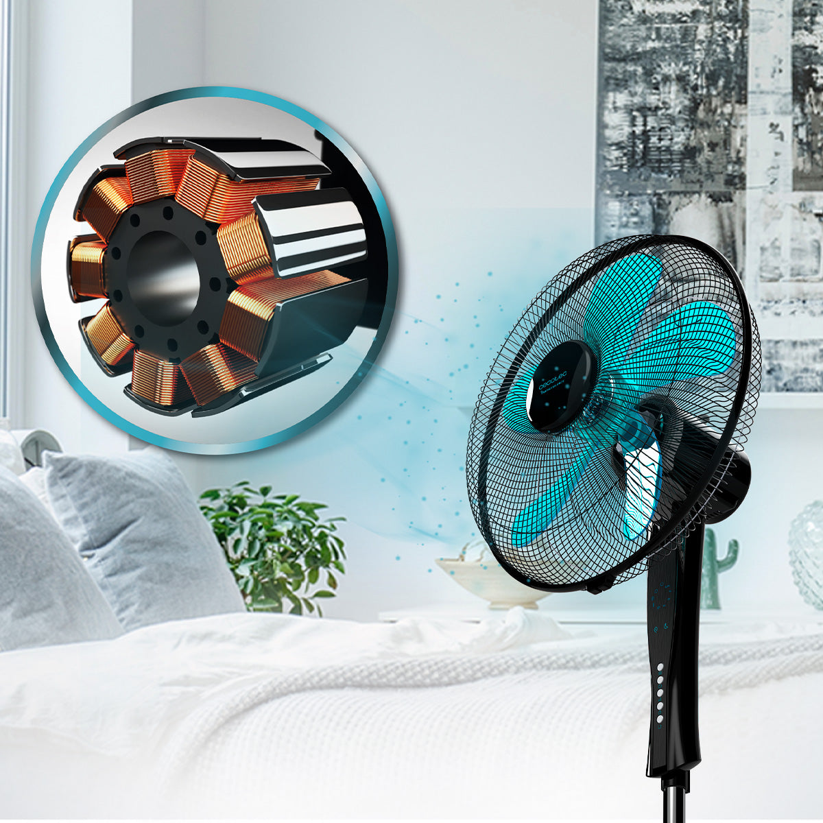Cecotec EnergySilence 530 Power Connected Tower Fan Black 50W
