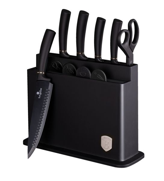 Berlinger Haus 11-Piece Knife & Stand Set – Black-Silver