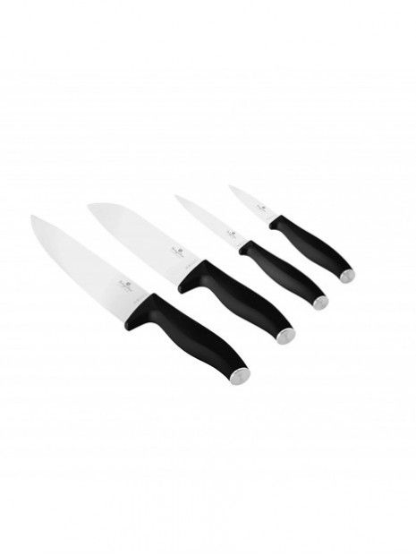 Berlinger Haus 4-Piece Stainless Steel Knife Set – Matte Black