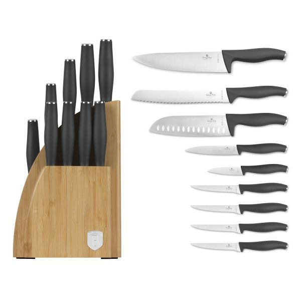 Berlinger Haus 10-Piece Knife Set with Stand - Anthracite