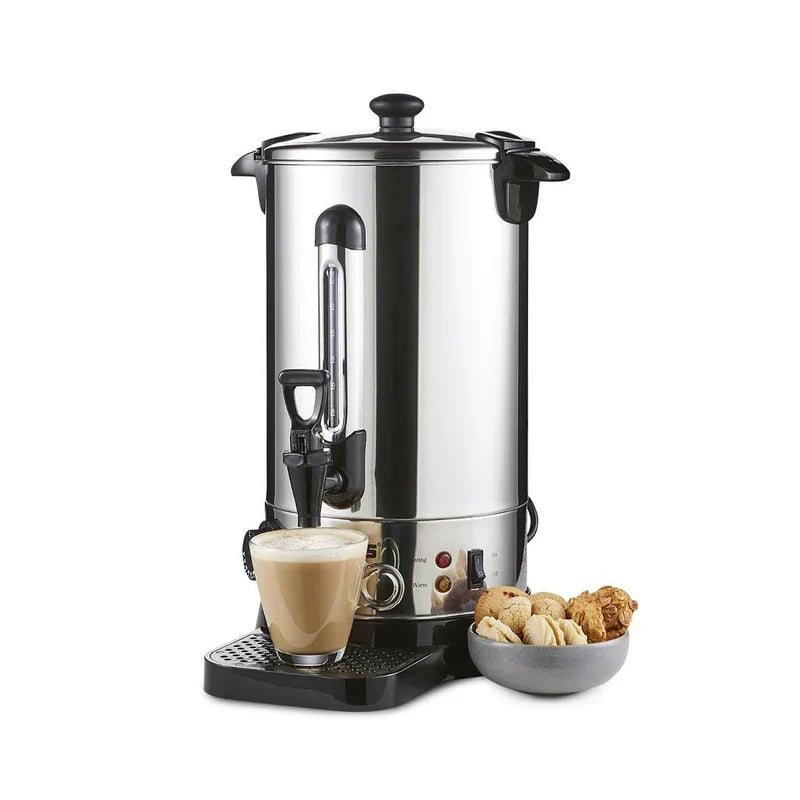 Geepas 1650W 10L Stainless Steel Water Boiler, 30-110°C Temp Control, Black/Silver GK6155