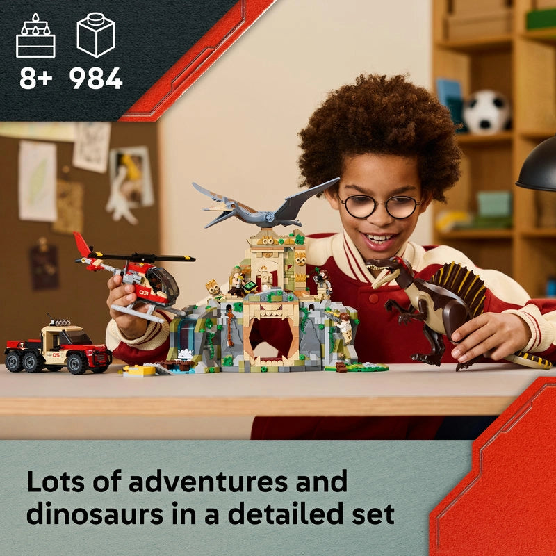 LEGO Jurassic World Spinosaurus & Quetzalcoatlus Air Mission – 984 Pieces | Set 76976
