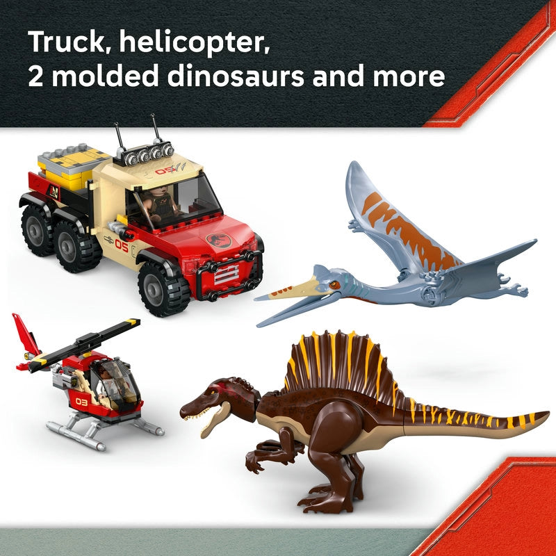 LEGO Jurassic World Spinosaurus & Quetzalcoatlus Air Mission – 984 Pieces | Set 76976