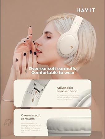 Havit H633BT Wireless Bluetooth Headphones – Over-Ear, Deep Bass