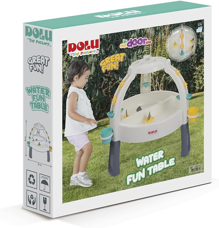 Dolu Fun Fountain Sand and Water Table - White